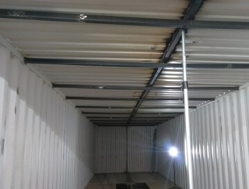 12 foot wide Shipping Container roof