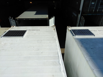 Shipping container solar panels