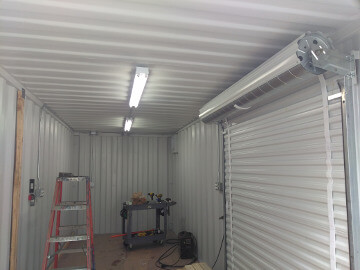 Shipping Container Tool Storage Lighting