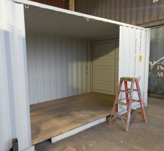 20 foot shipping container Side Door Cut Out