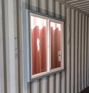 inside storage container window